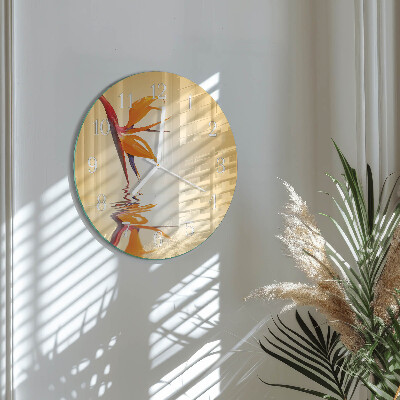 Round wall clock Flower
