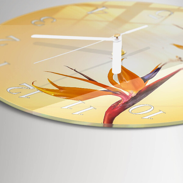 Round wall clock Flower