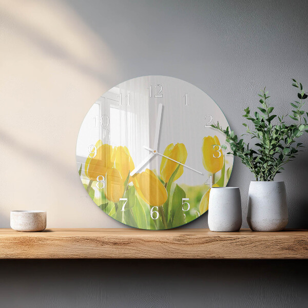 Round wall clock Tulips