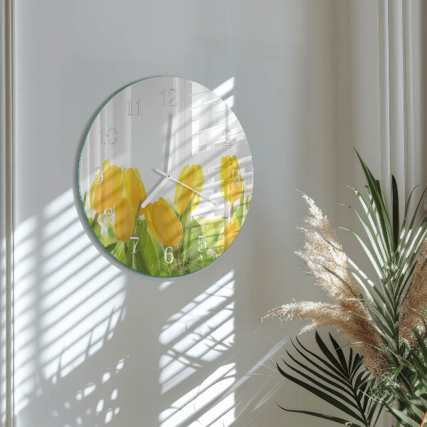 Round wall clock Tulips