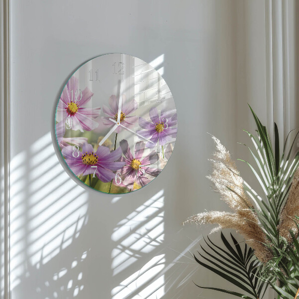 Round wall clock Flowers