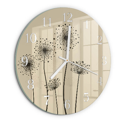 Round wall clock Flowers
