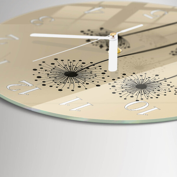 Round wall clock Flowers