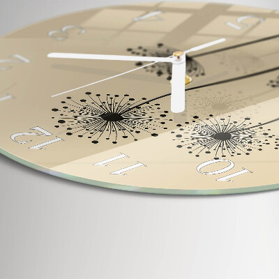 Round wall clock Flowers