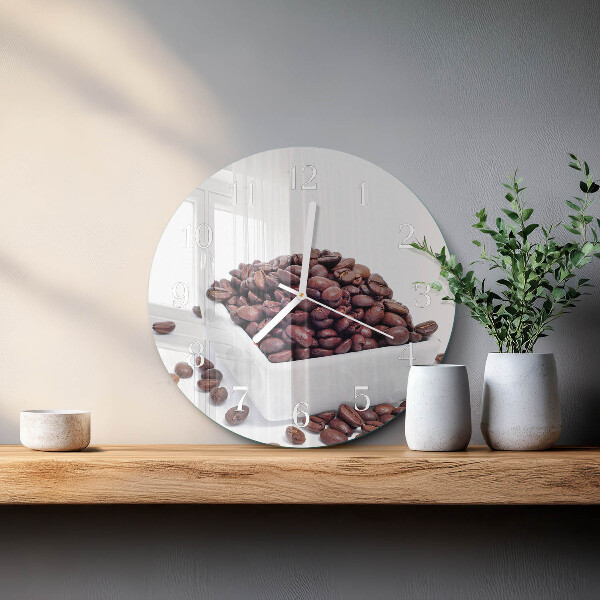 Round wall clock Coffee Beans