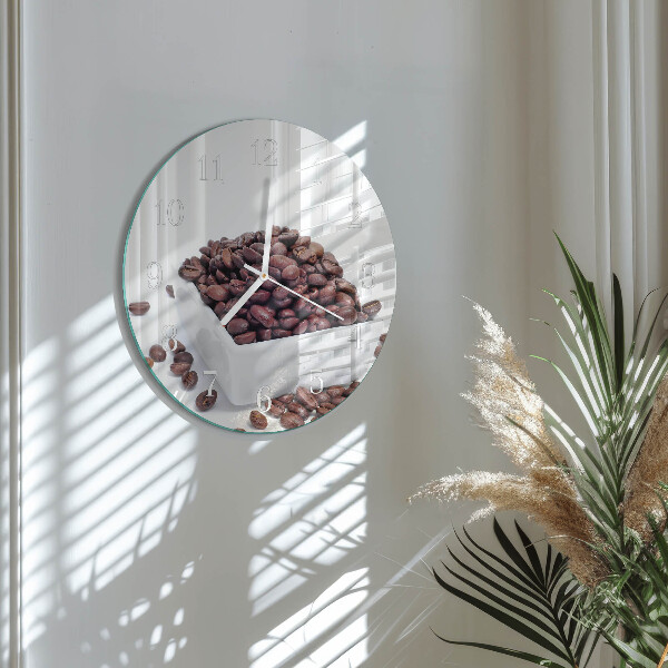 Round wall clock Coffee Beans