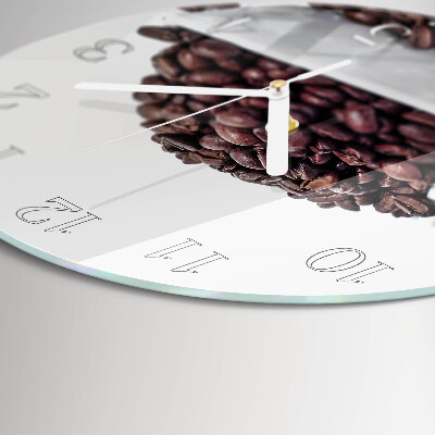 Round wall clock Coffee Beans