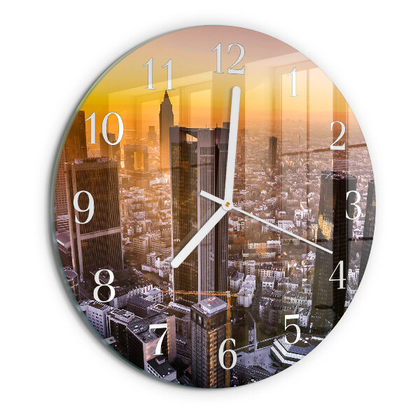 Round wall clock Sunset