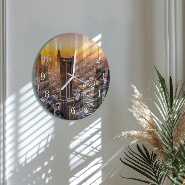 Round wall clock Sunset