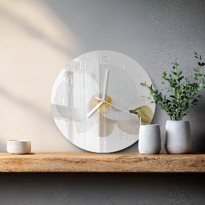 Round wall clock Orchid