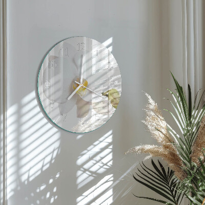 Round wall clock Orchid