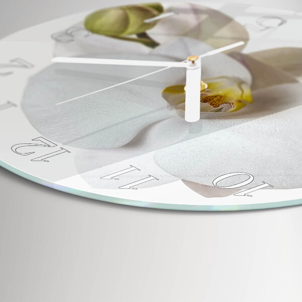 Round wall clock Orchid