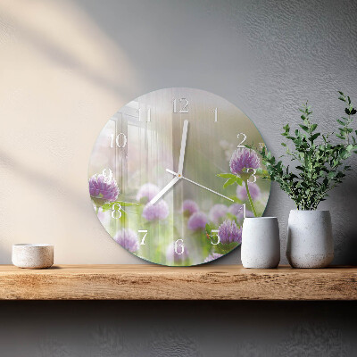 Round wall clock Flowers
