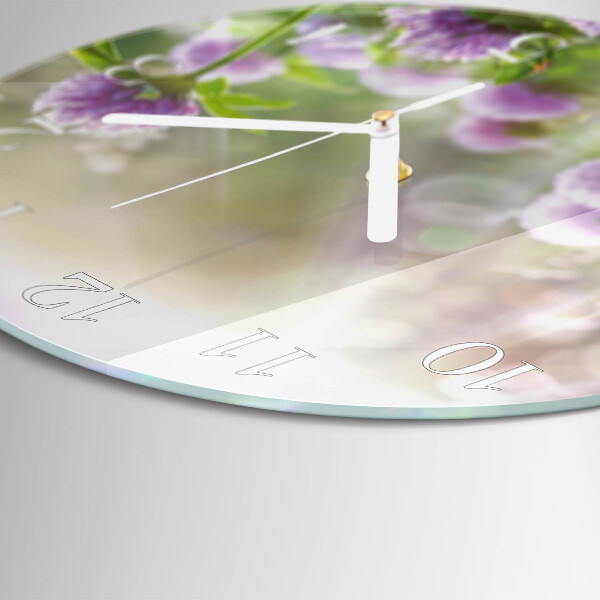 Round wall clock Flowers