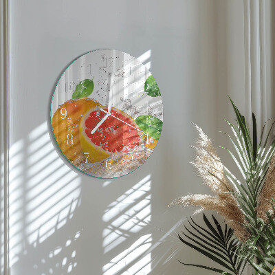 Round wall clock Grapefruit