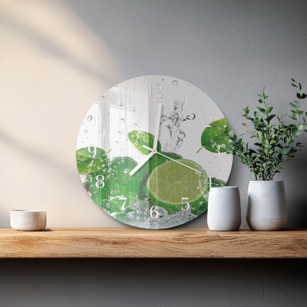 Round wall clock Calcium carbonate