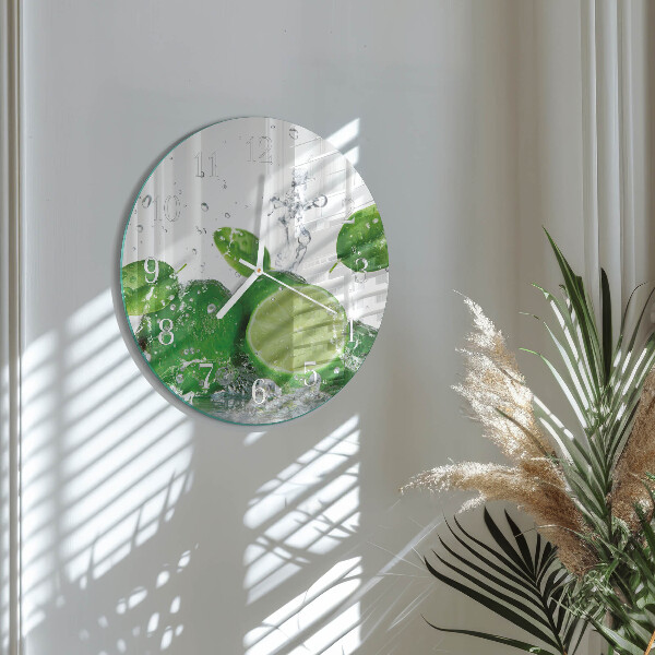 Round wall clock Calcium carbonate