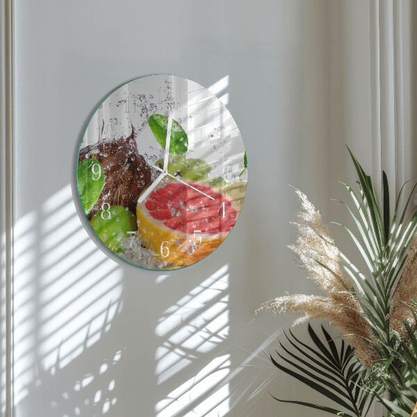 Round wall clock Fruit