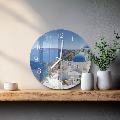 Round wall clock Santorini