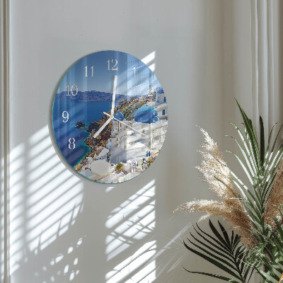 Round wall clock Santorini