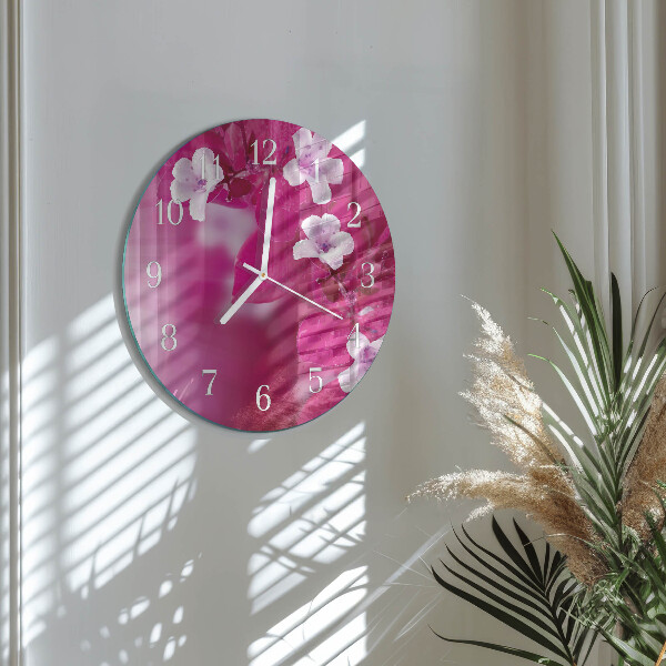 Round wall clock Flowers