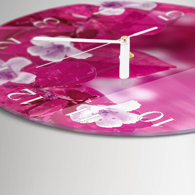 Round wall clock Flowers