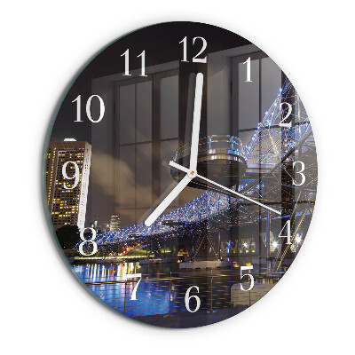 Round wall clock Night