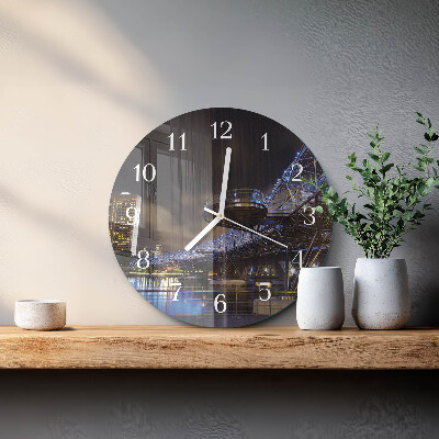 Round wall clock Night