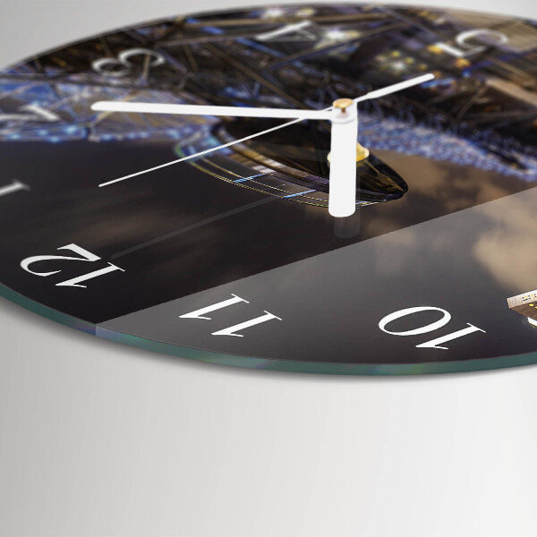 Round wall clock Night