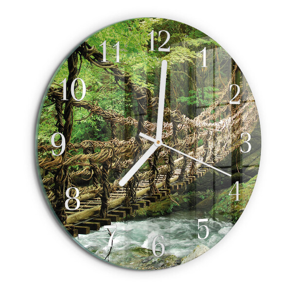 Round wall clock Rope Bridge