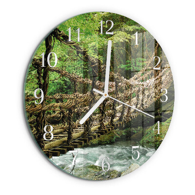 Round wall clock Rope Bridge