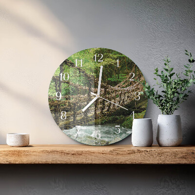 Round wall clock Rope Bridge