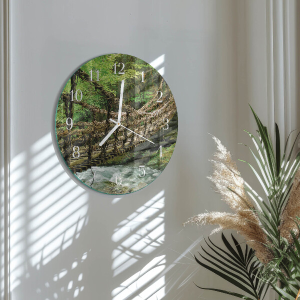Round wall clock Rope Bridge