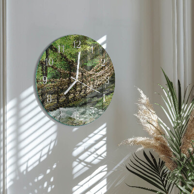 Round wall clock Rope Bridge