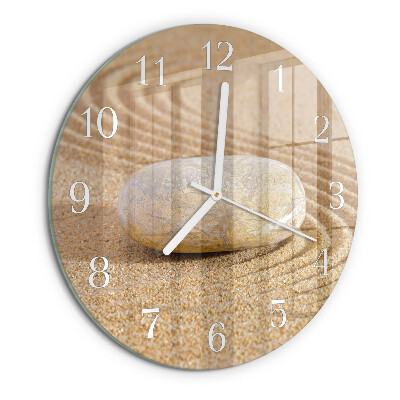 Round wall clock Stone Sand