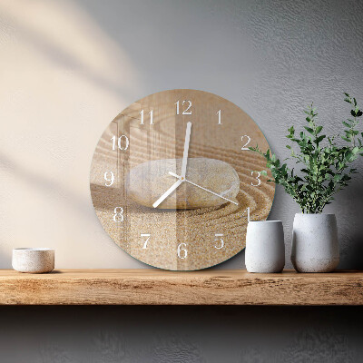 Round wall clock Stone Sand
