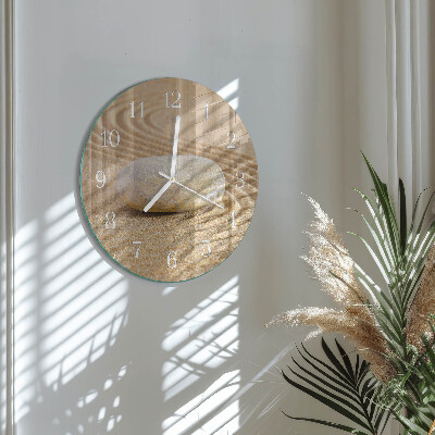 Round wall clock Stone Sand
