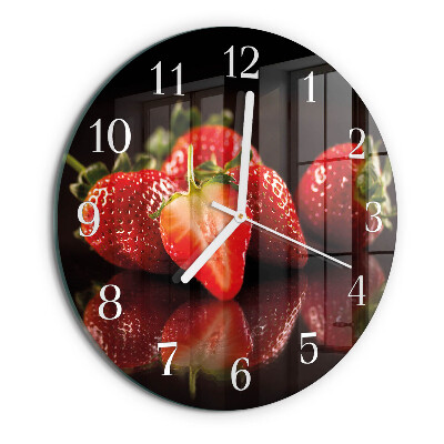 Round wall clock Strawberries