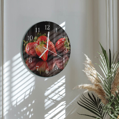 Round wall clock Strawberries