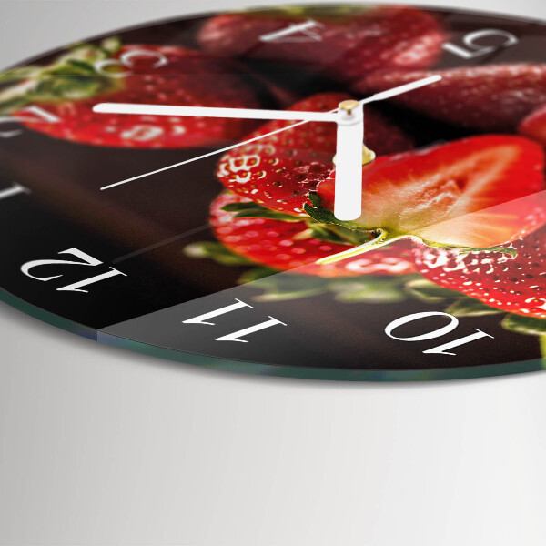 Round wall clock Strawberries