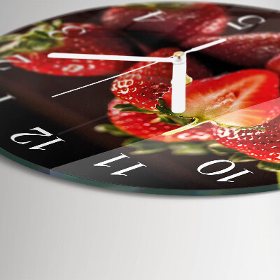 Round wall clock Strawberries