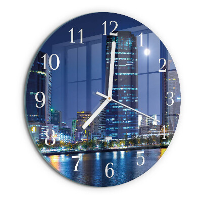 Round wall clock Night on the Town