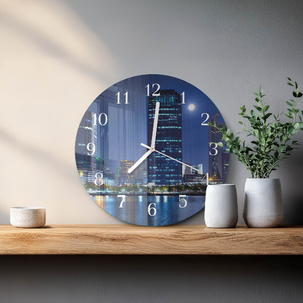 Round wall clock Night on the Town