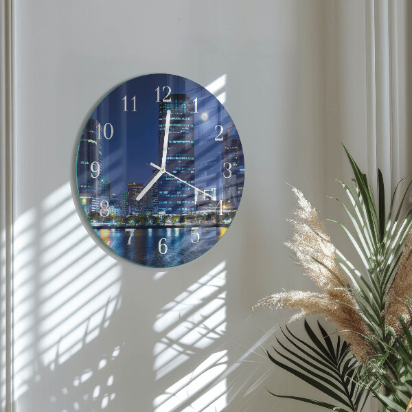 Round wall clock Night on the Town