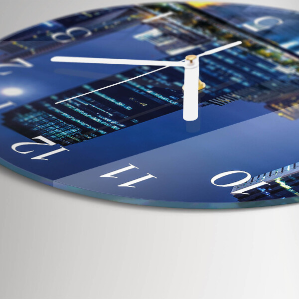 Round wall clock Night on the Town