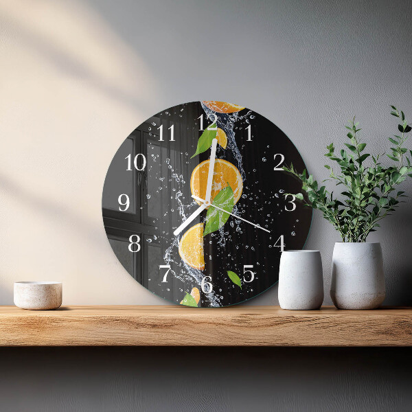 Round wall clock Oranges