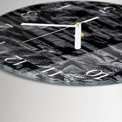 Round wall clock Stones