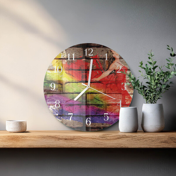 Round wall clock Brick
