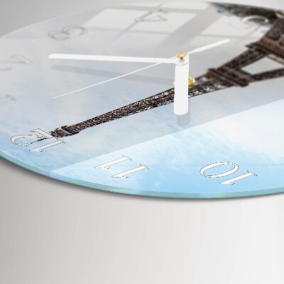 Round wall clock Eiffel Tower