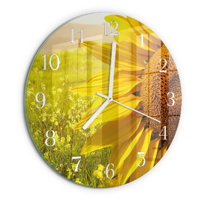 Round wall clock Sunflower